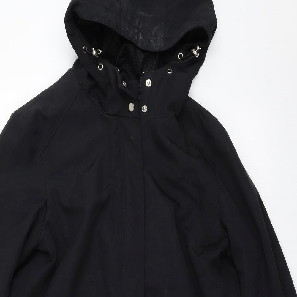 Maine New England Womens Black   Overcoat Coat Size 10