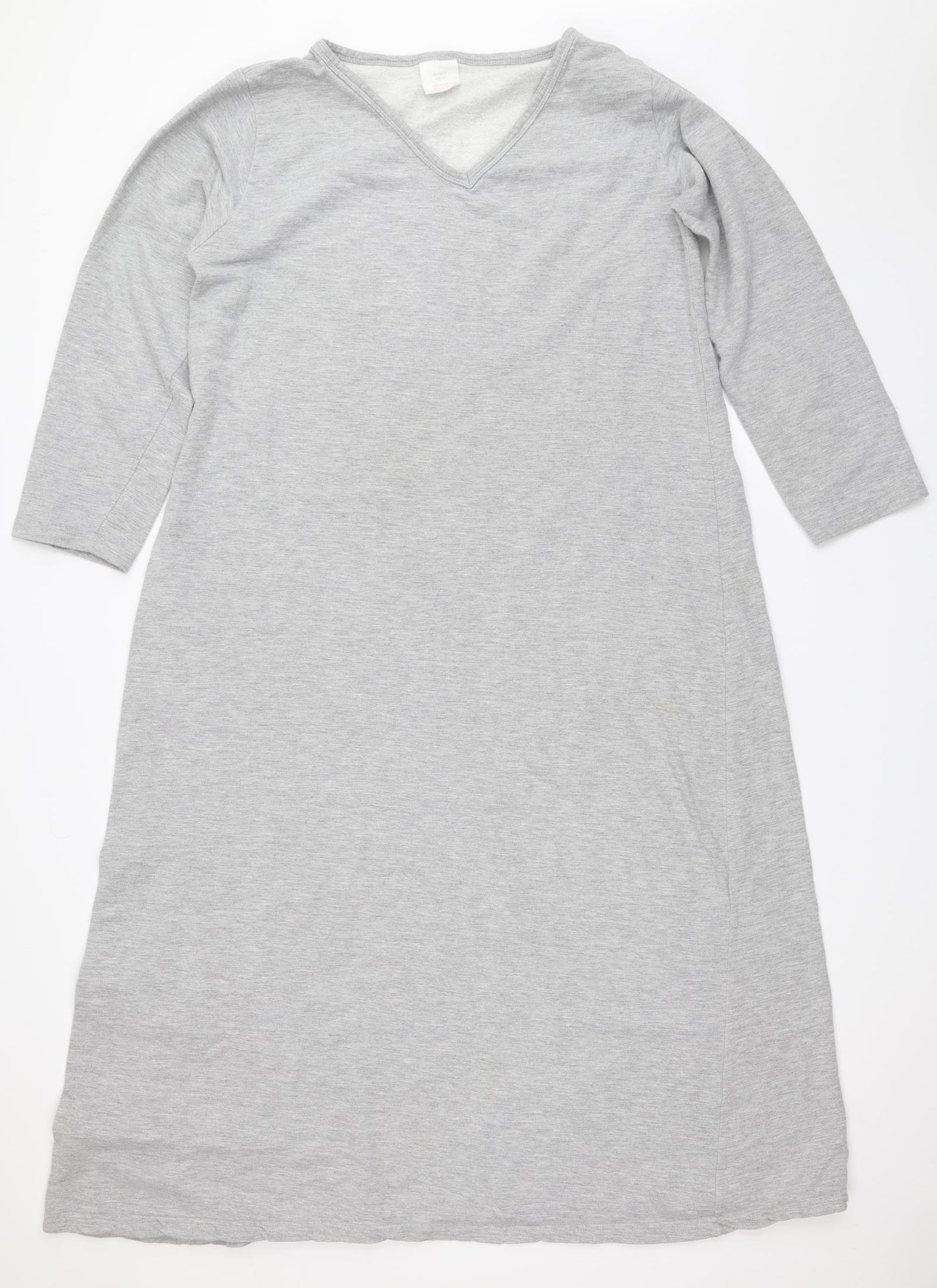 Preworn Womens Grey Solid  Top Dress Size 14