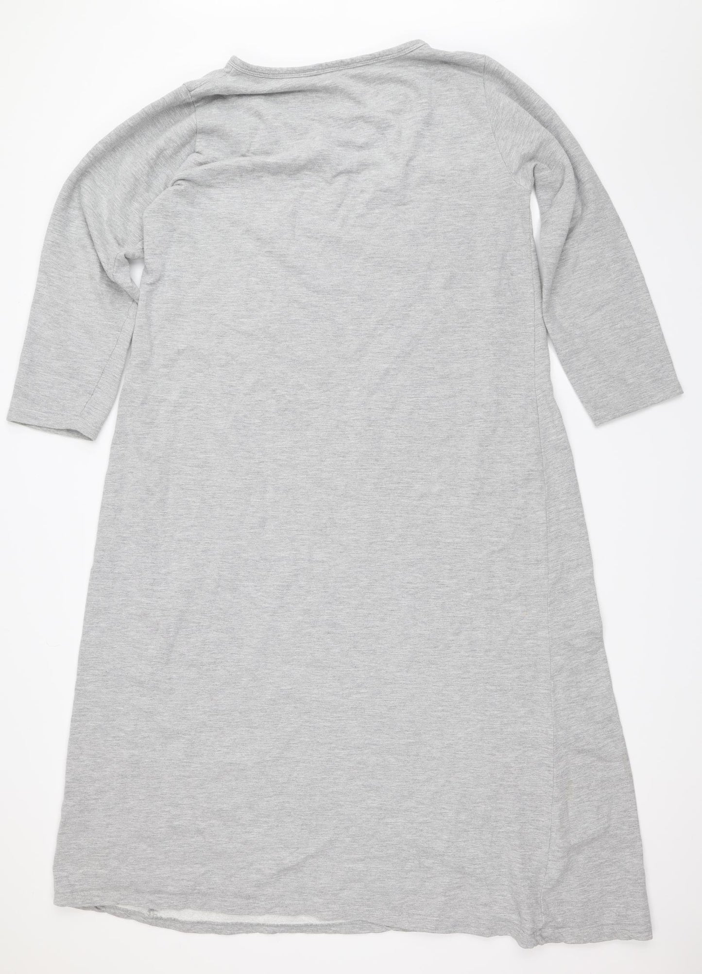 Preworn Womens Grey Solid  Top Dress Size 14