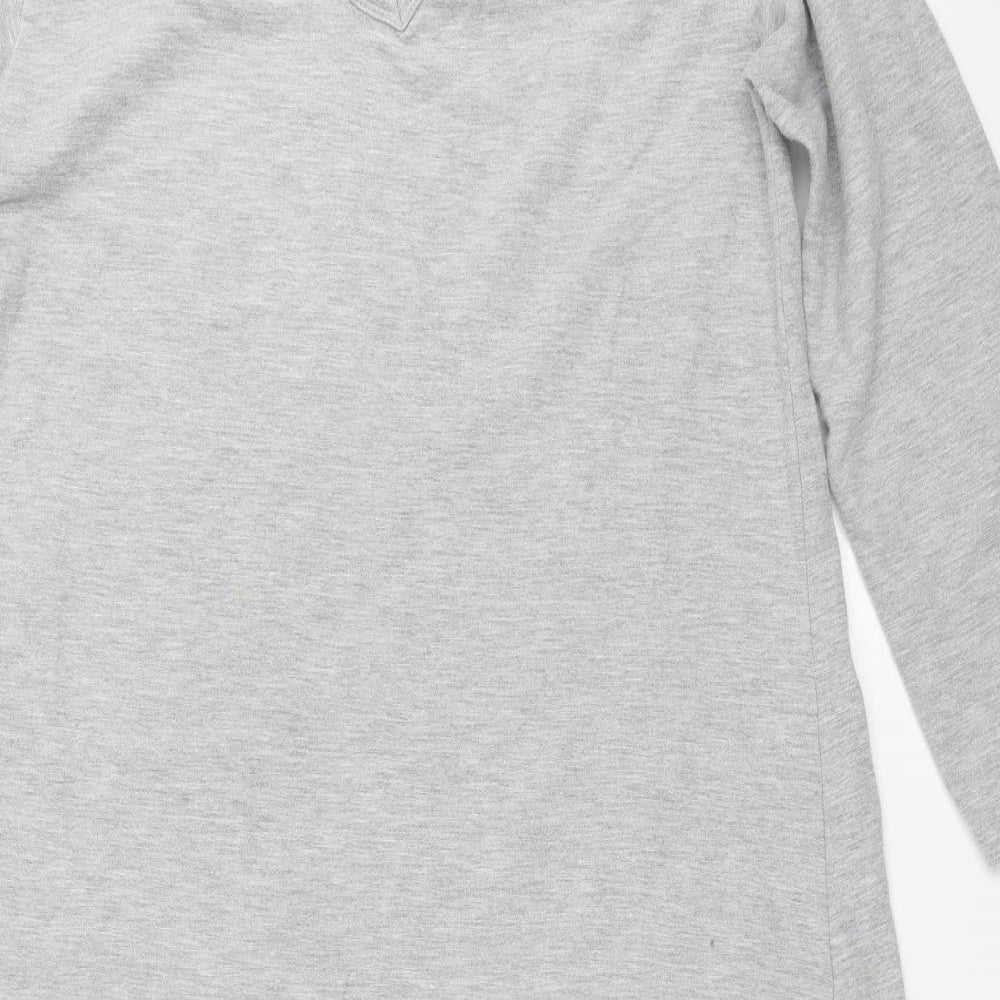 Preworn Womens Grey Solid  Top Dress Size 14