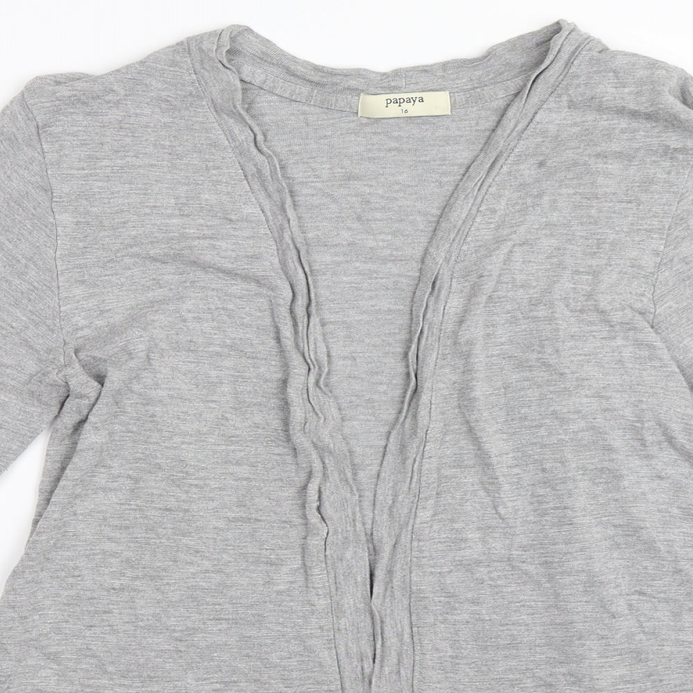 Papaya Womens Grey   Cardigan Jumper Size 16