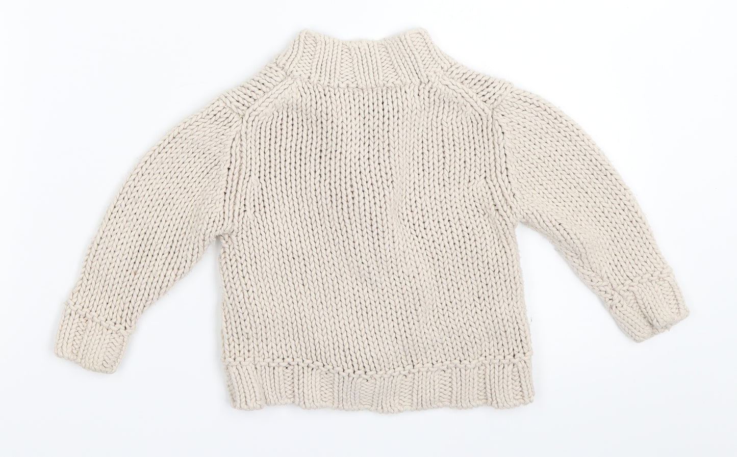 NEXT Boys Beige   Full Zip Jumper Size 6-9 Months