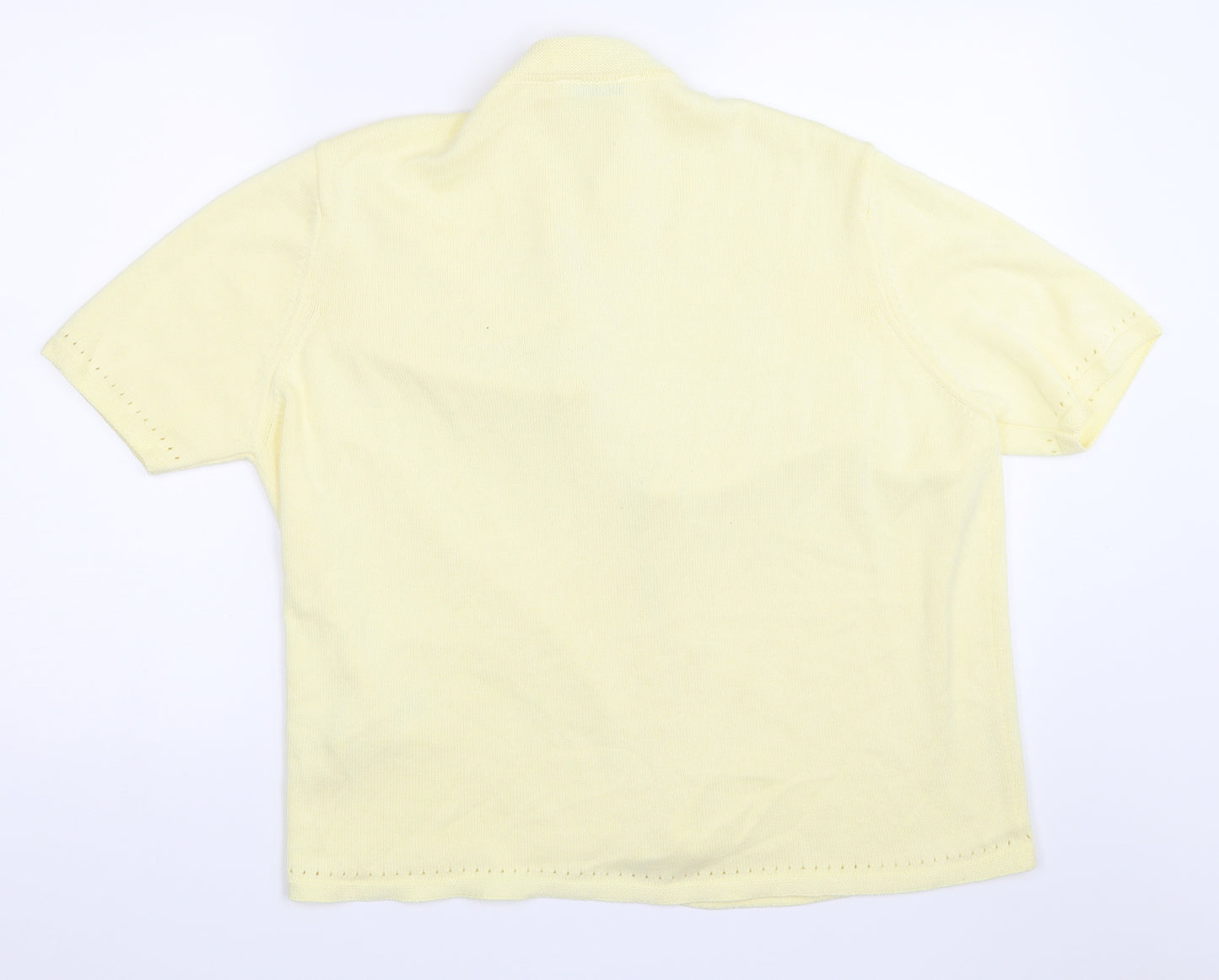 Marks and Spencer Womens Yellow   Cardigan Jumper Size 20