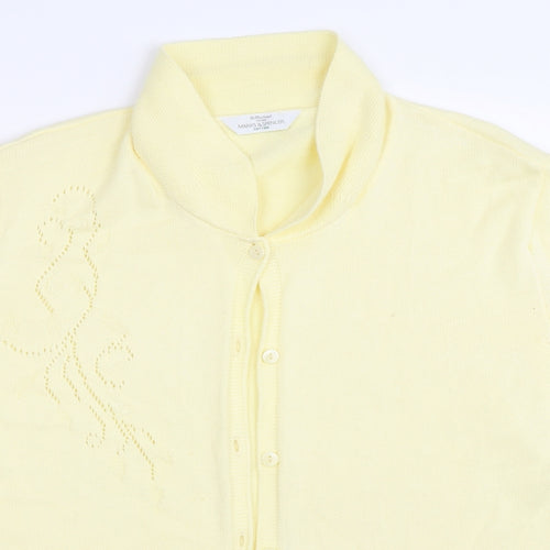 Marks and Spencer Womens Yellow   Cardigan Jumper Size 20