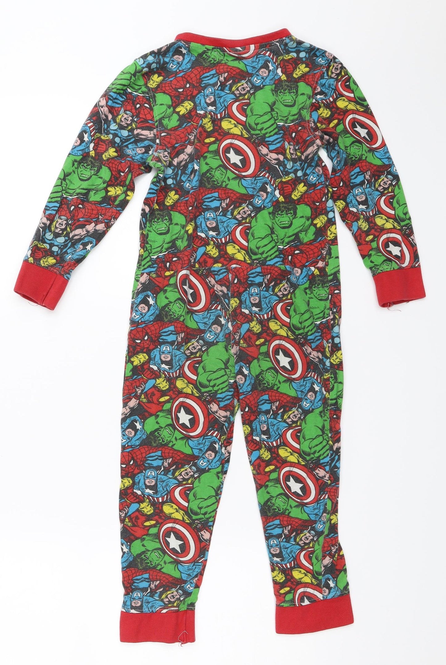 Marvel Boys Red Solid   One Piece Size 5-6 Years  - Marvel Superheroes onesie