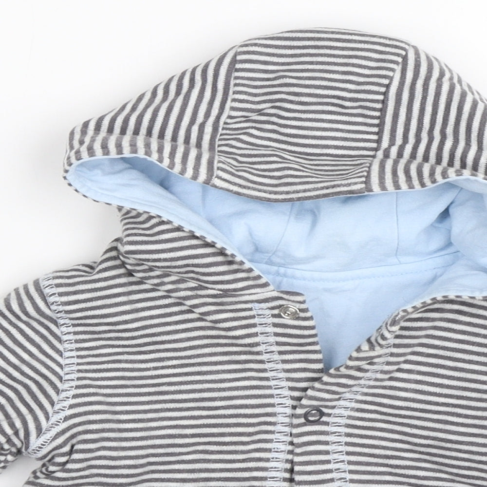 George Boys Grey Striped  Jacket  Size 6-9 Months