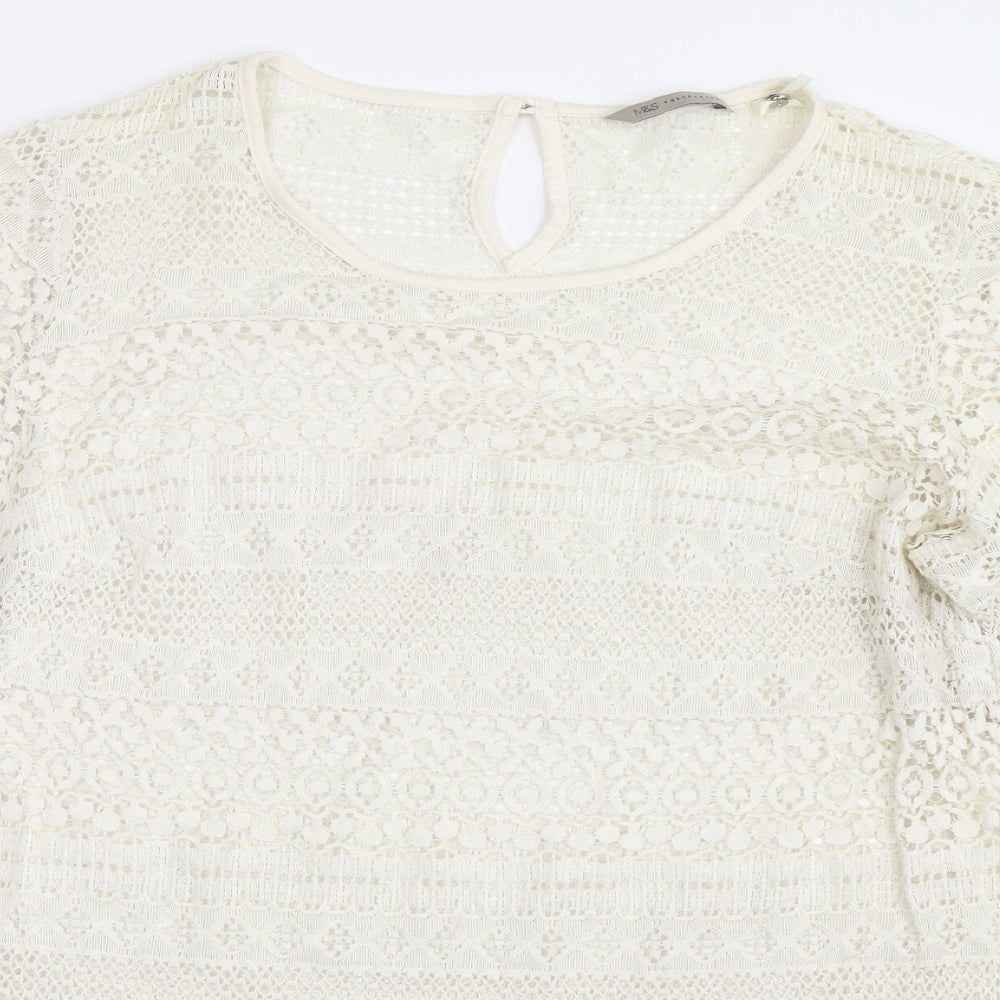 Marks and Spencer Womens Ivory   Basic Blouse Size 20