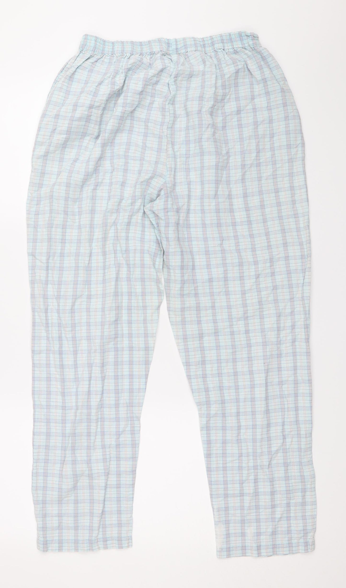 Deanes Womens Blue Check  Top Pyjama Pants Size 16