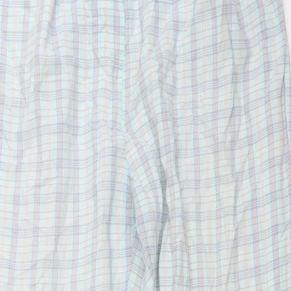 Deanes Womens Blue Check  Top Pyjama Pants Size 16