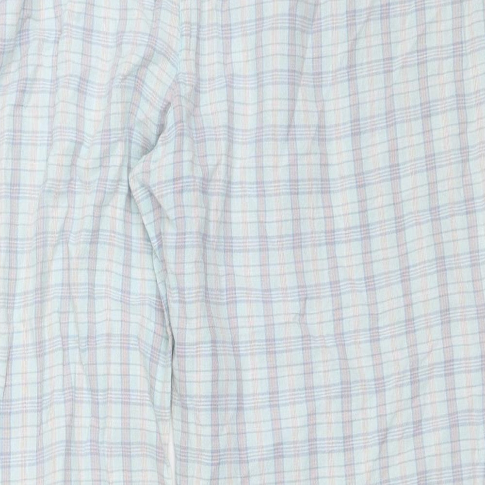 Deanes Womens Blue Check  Top Pyjama Pants Size 16