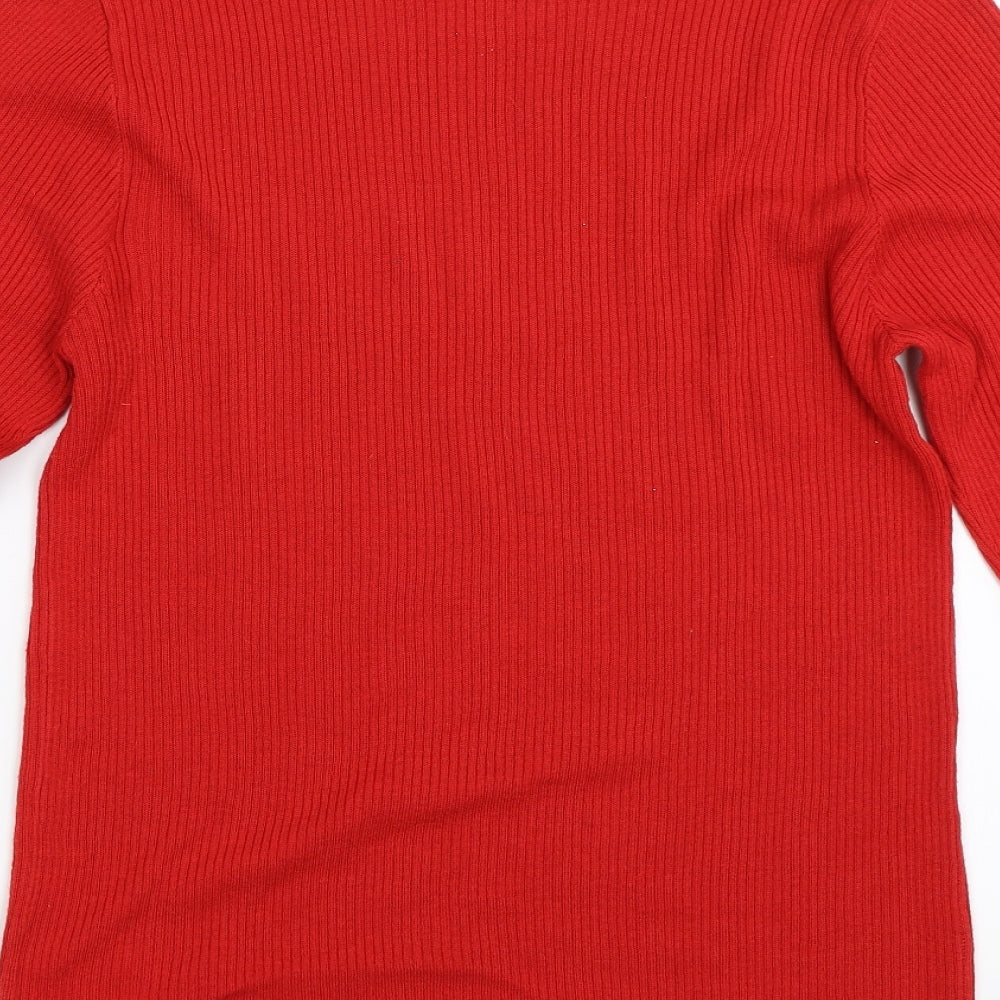 Peacocks Womens Red   Pullover Jumper Size 14