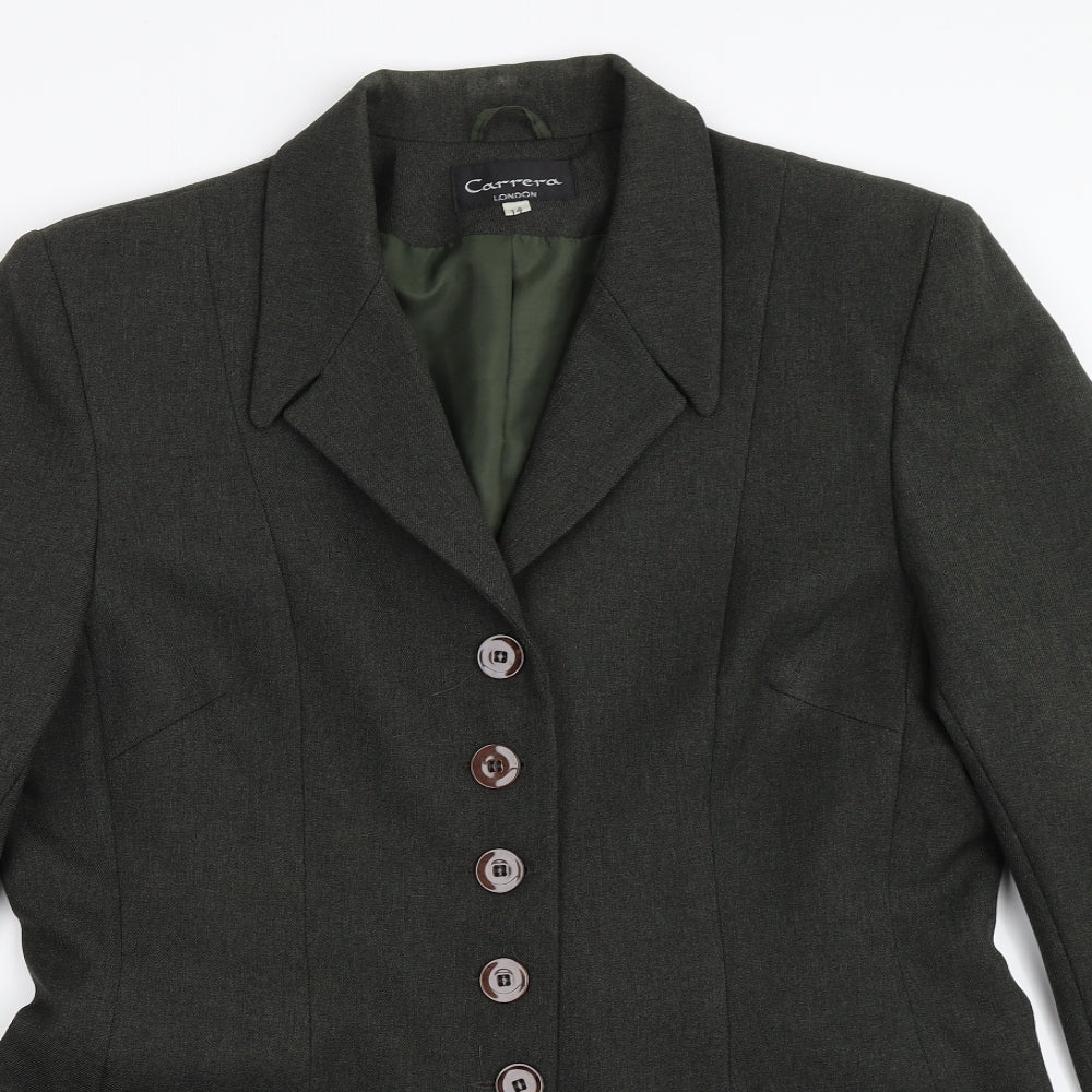 Carrera Womens Green   Jacket Blazer Size 14
