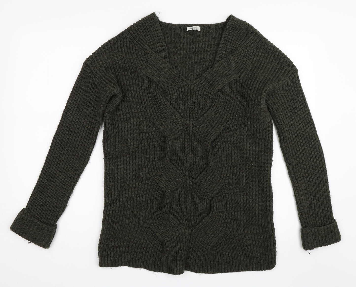 River Island Womens Green   Pullover Jumper Size 6