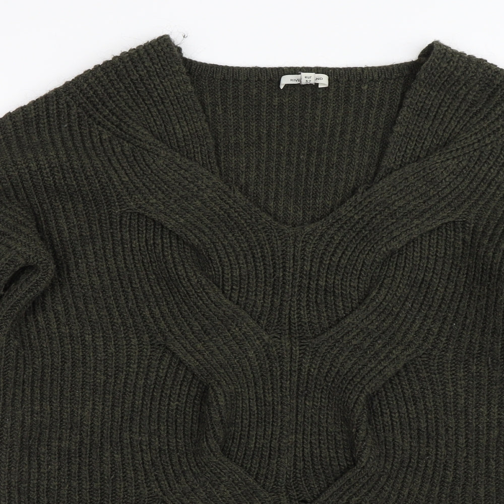 River Island Womens Green   Pullover Jumper Size 6
