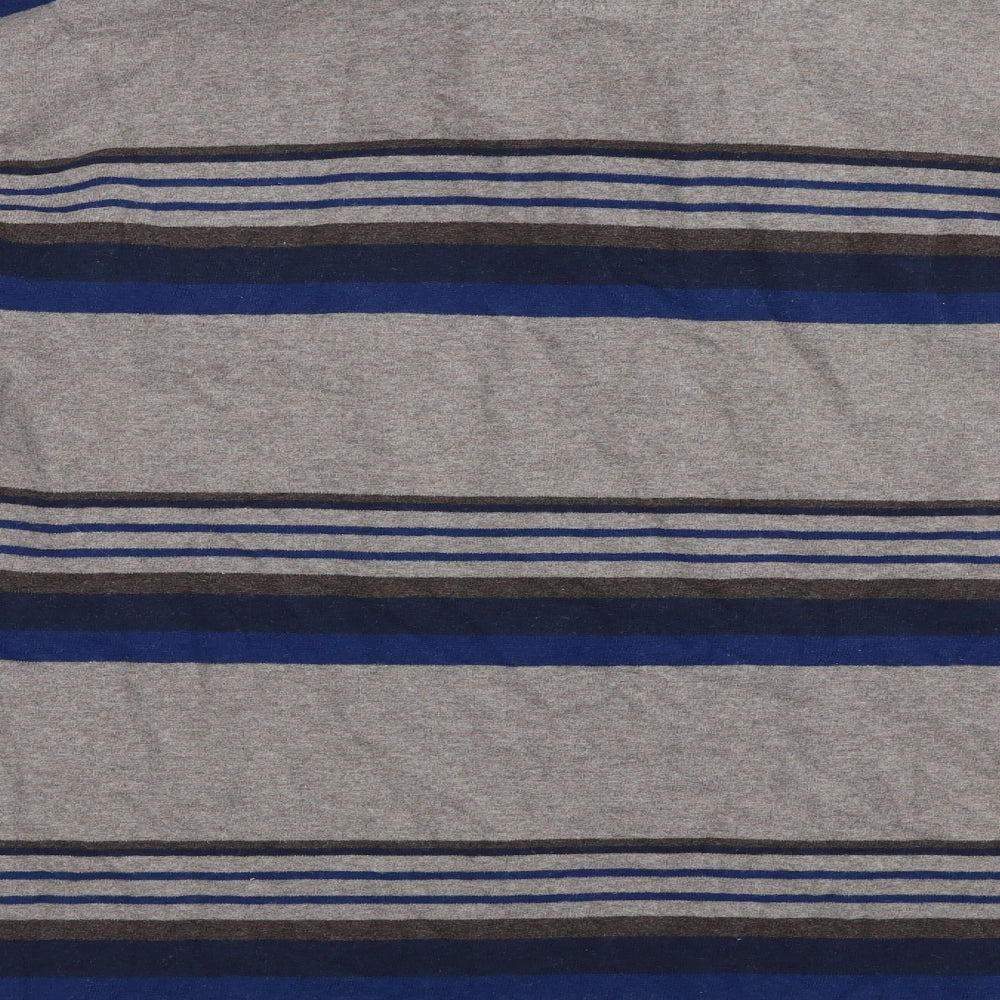 Blue Harbour Mens Grey Striped  Pullover Sweatshirt Size L