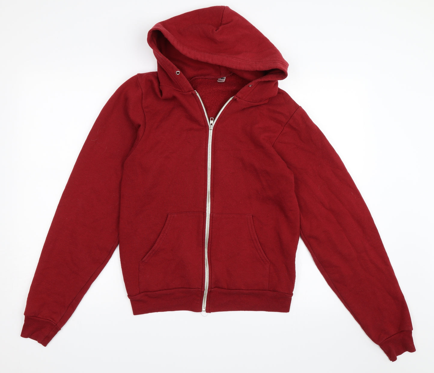 American Apparel Womens Red   Full Zip Hoodie Size S