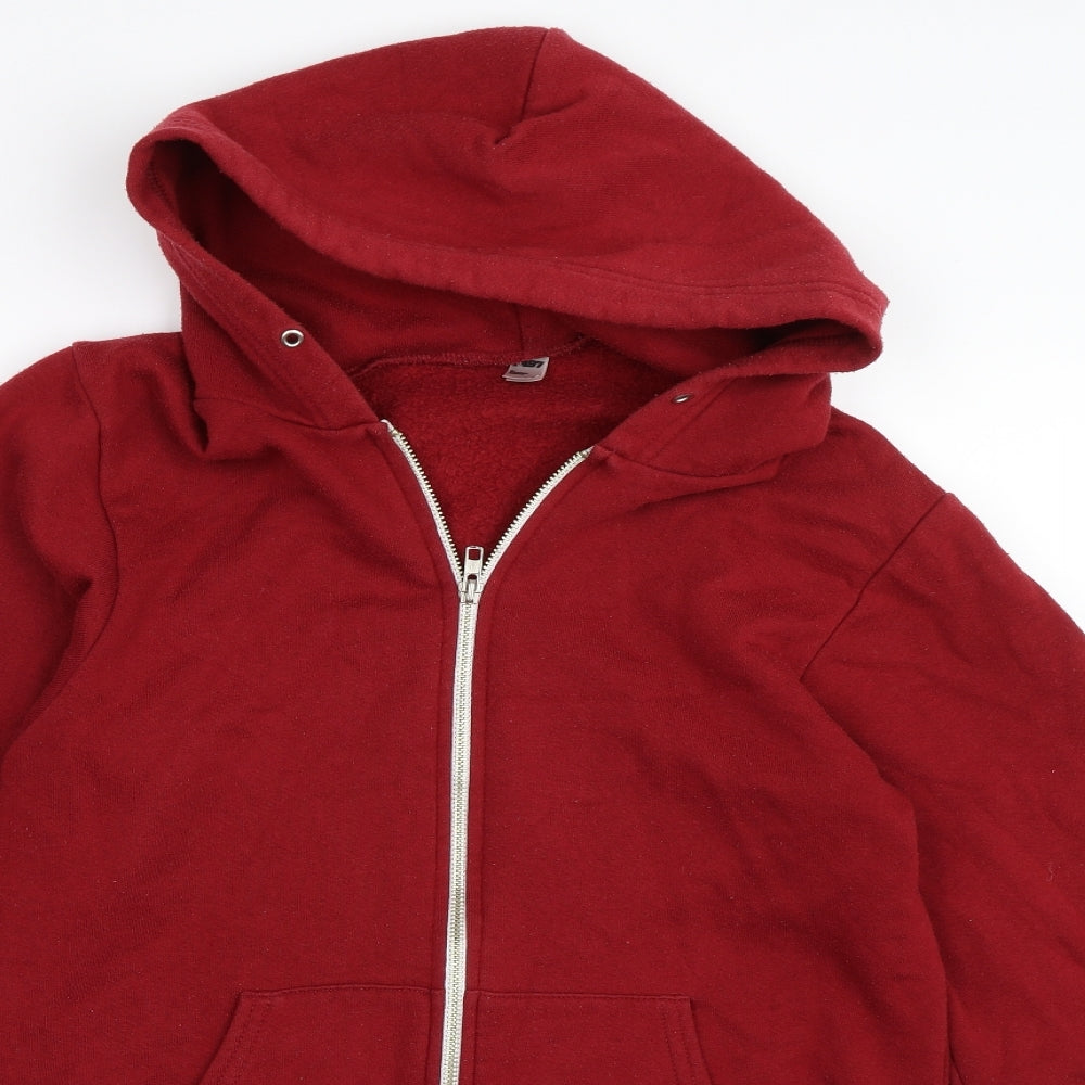 American Apparel Womens Red   Full Zip Hoodie Size S
