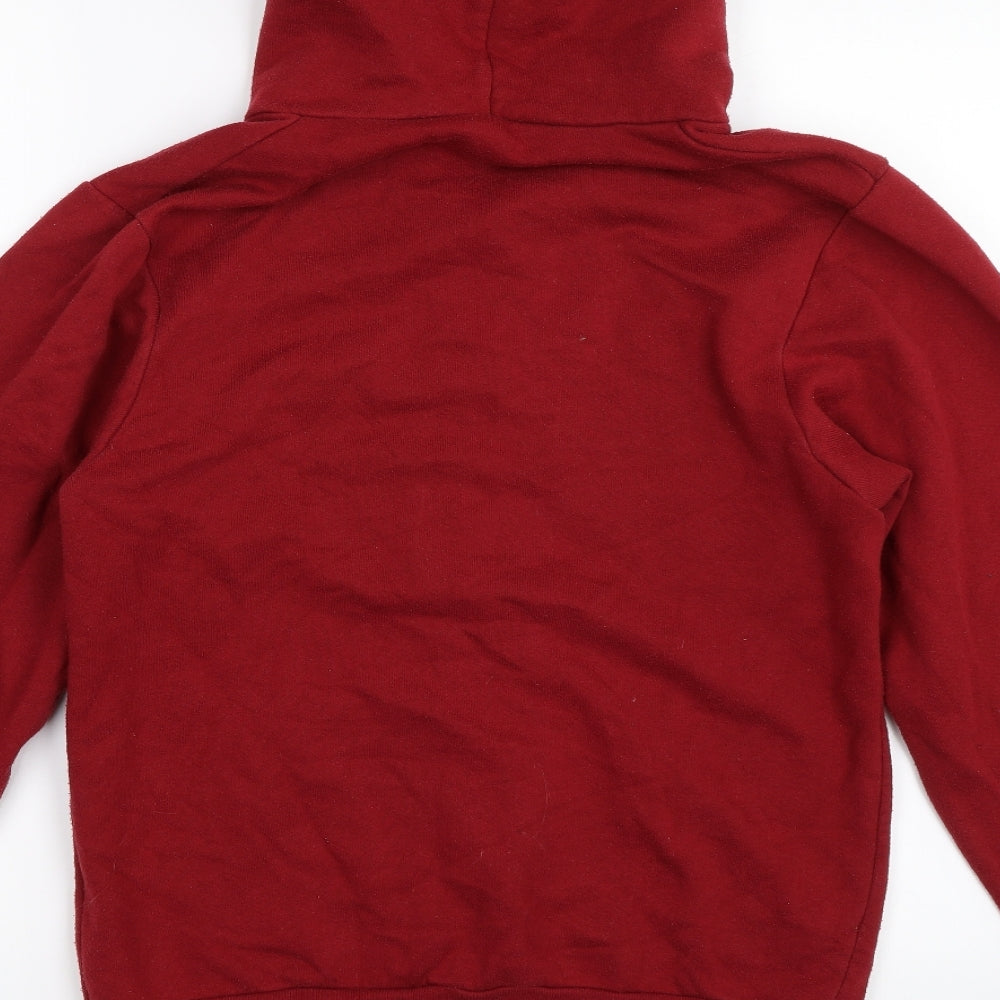 American Apparel Womens Red   Full Zip Hoodie Size S
