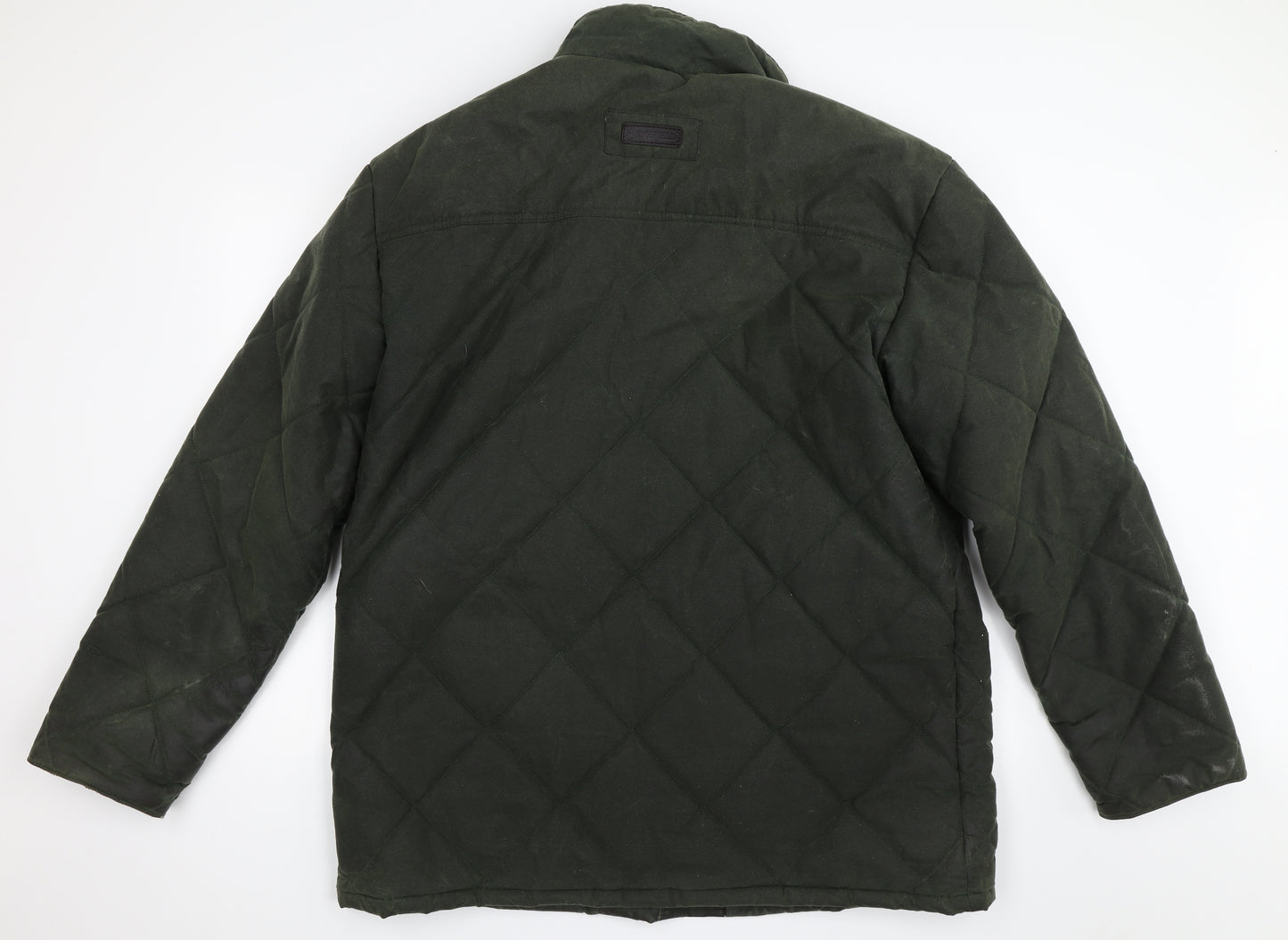 P.G Field Mens Green   Overcoat Coat Size XL