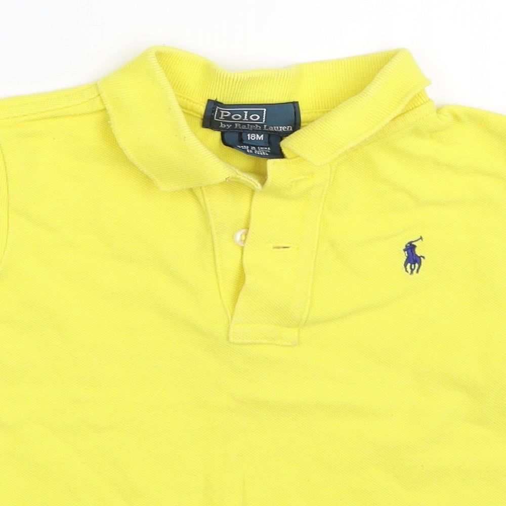 Ralph Lauren Boys Yellow   Basic Polo Size 12-18 Months