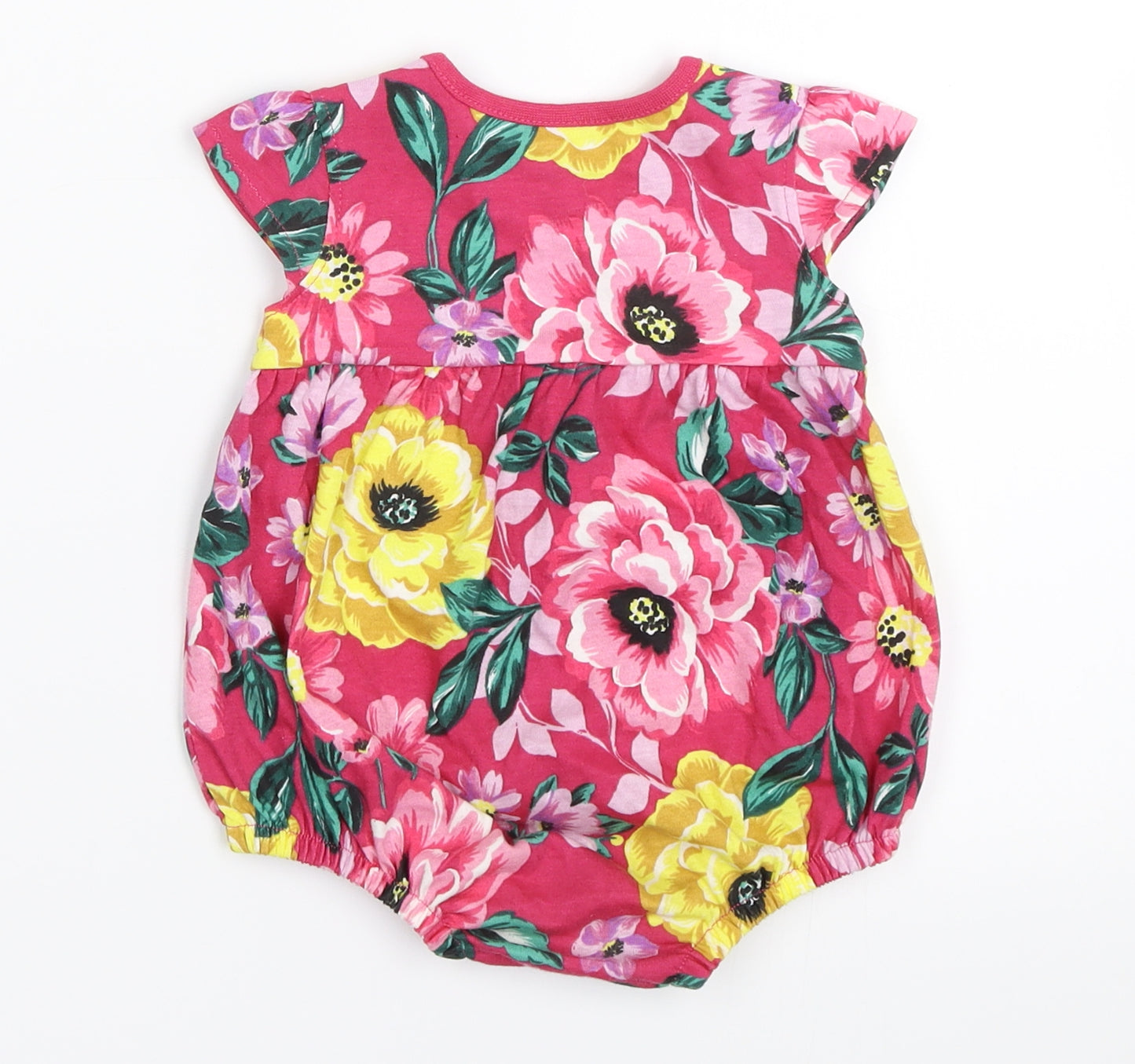 Nutmeg Girls Pink Floral  Romper One-Piece Size 0-3 Months