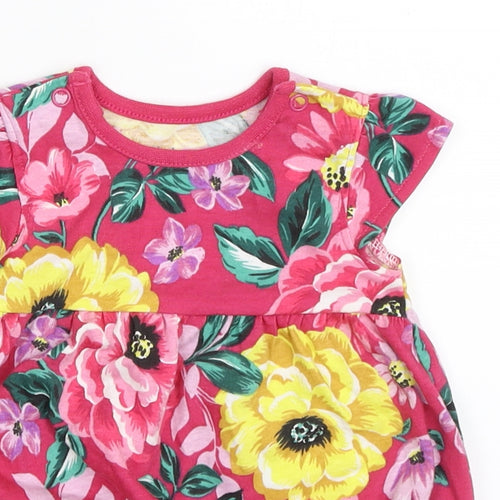 Nutmeg Girls Pink Floral  Romper One-Piece Size 0-3 Months