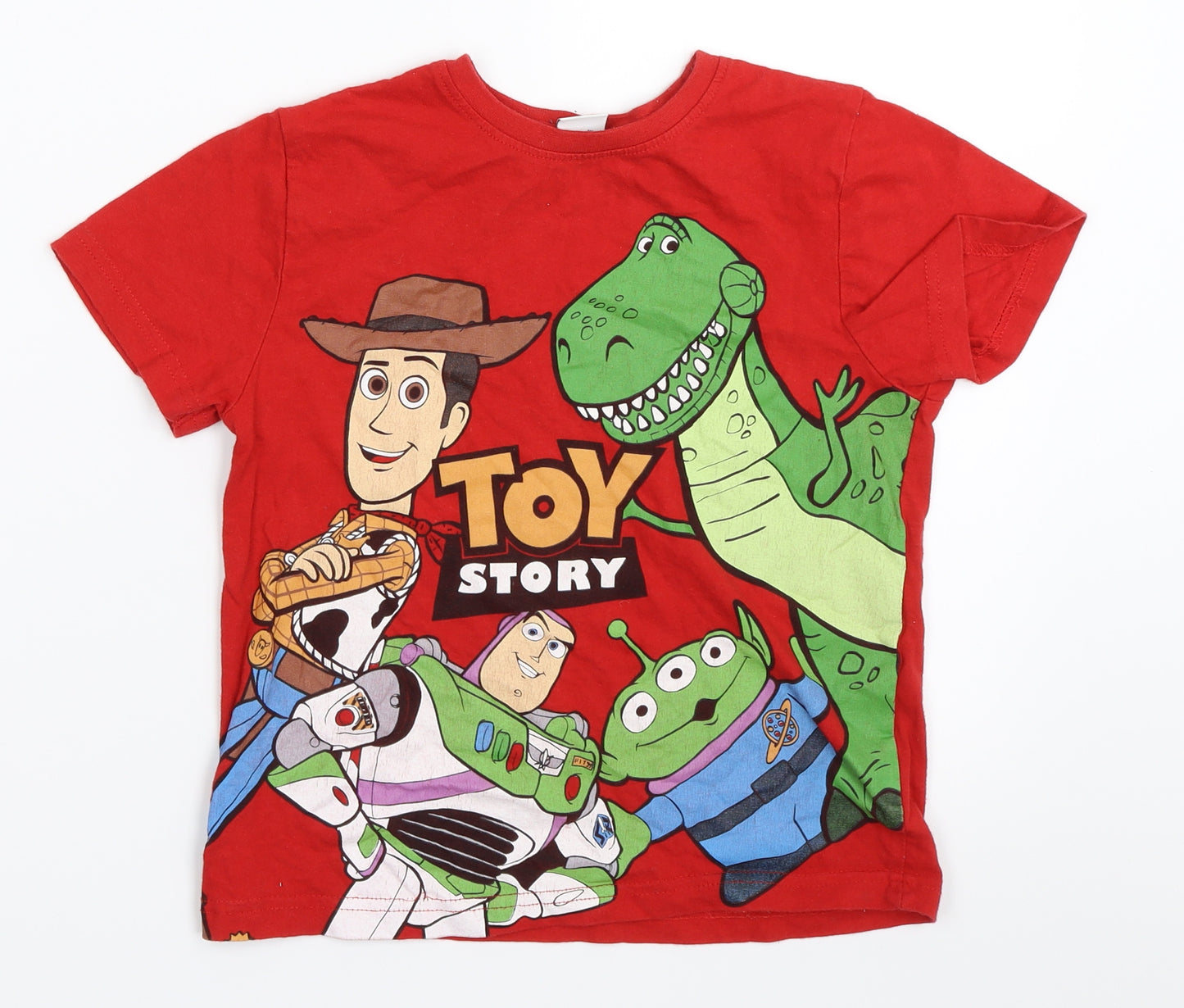 Disney Boys Red   Basic T-Shirt Size 6-7 Years  - Toy Story