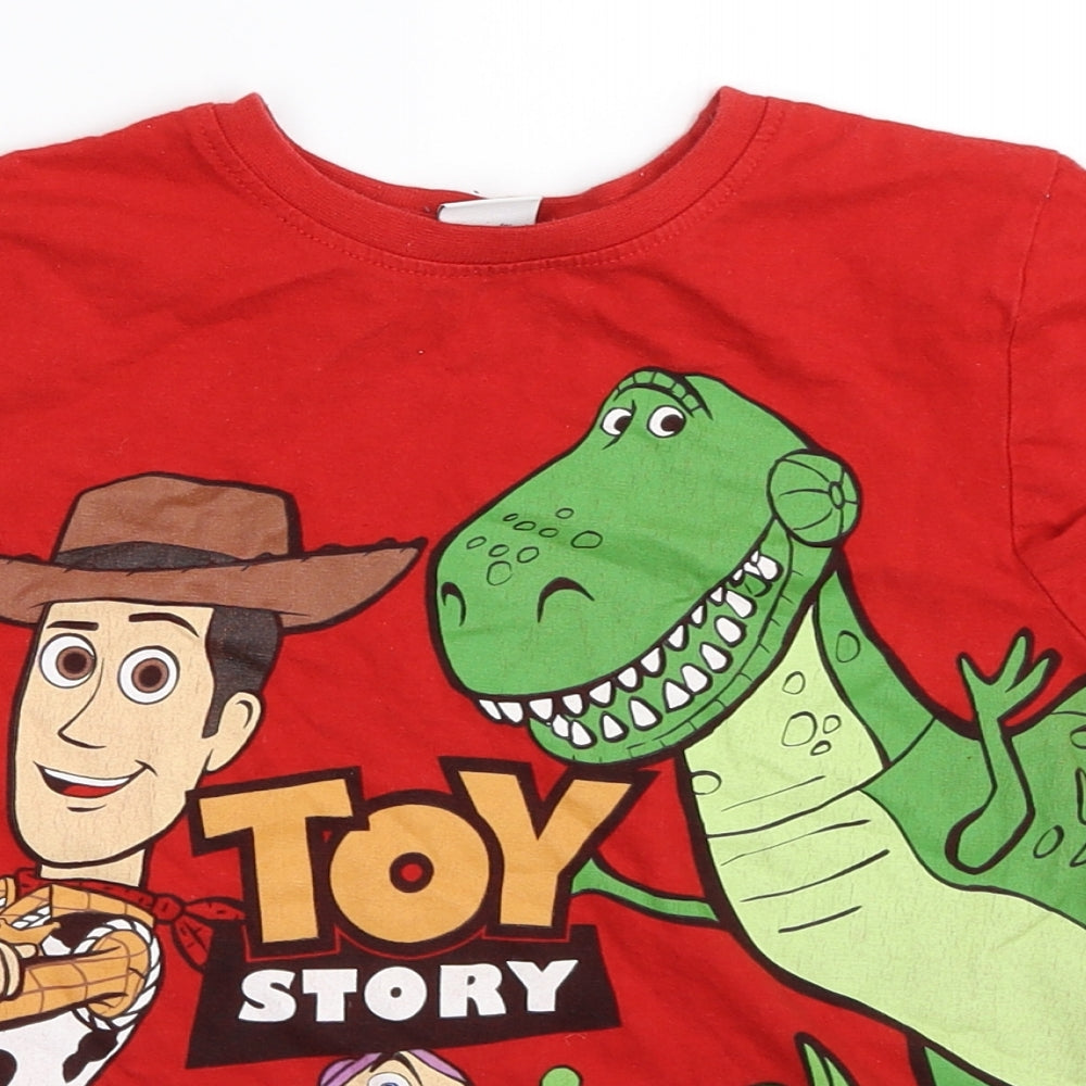 Disney Boys Red   Basic T-Shirt Size 6-7 Years  - Toy Story