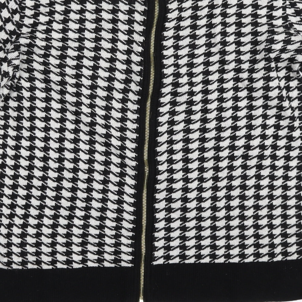 H&M Womens Black Houndstooth  Pullover Jumper Size S