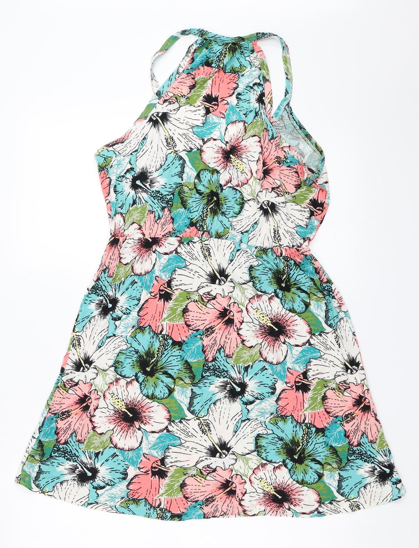 H&M Womens Blue Floral  Mini  Size S