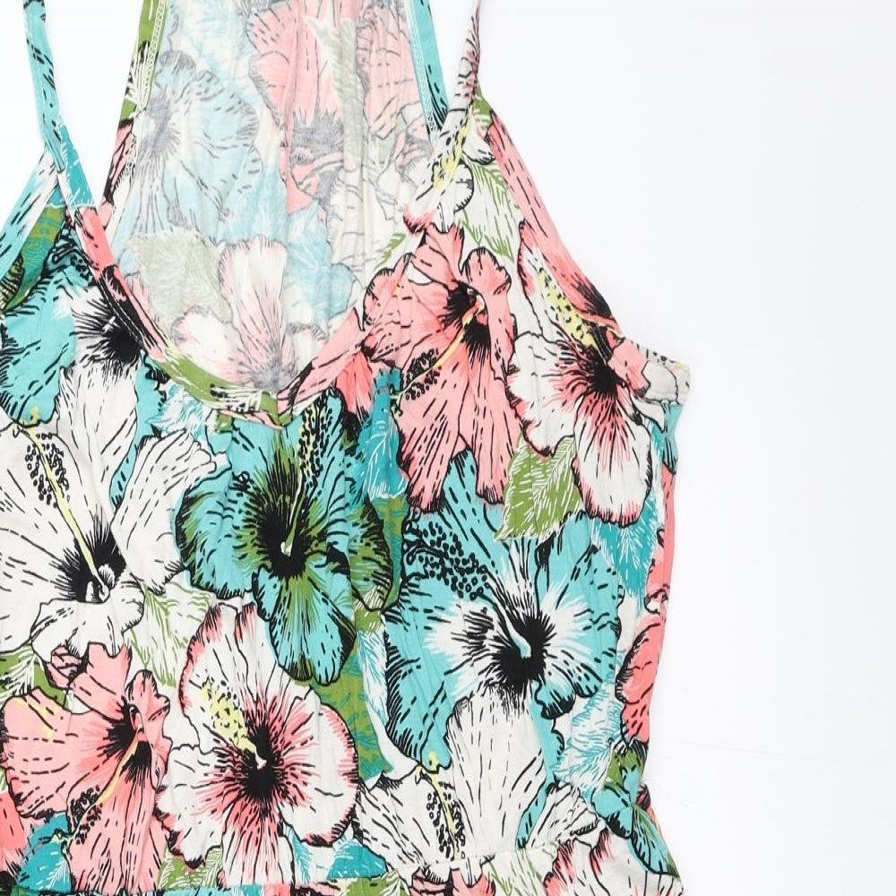 H&M Womens Blue Floral  Mini  Size S