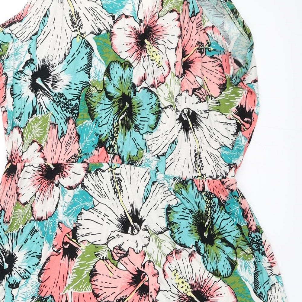 H&M Womens Blue Floral  Mini  Size S