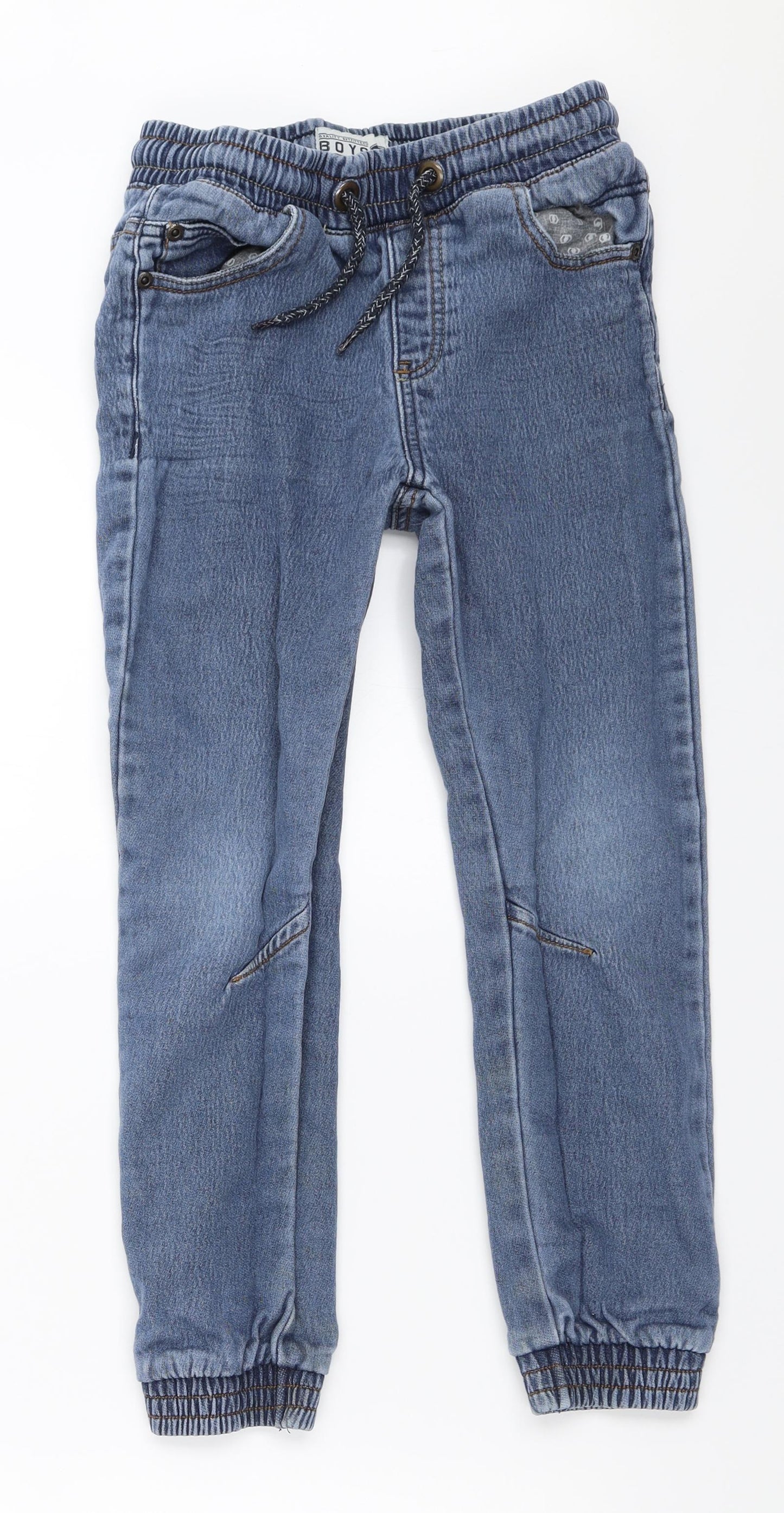 Matalan Boys Blue  Denim Jogger Trousers Size 9 Years