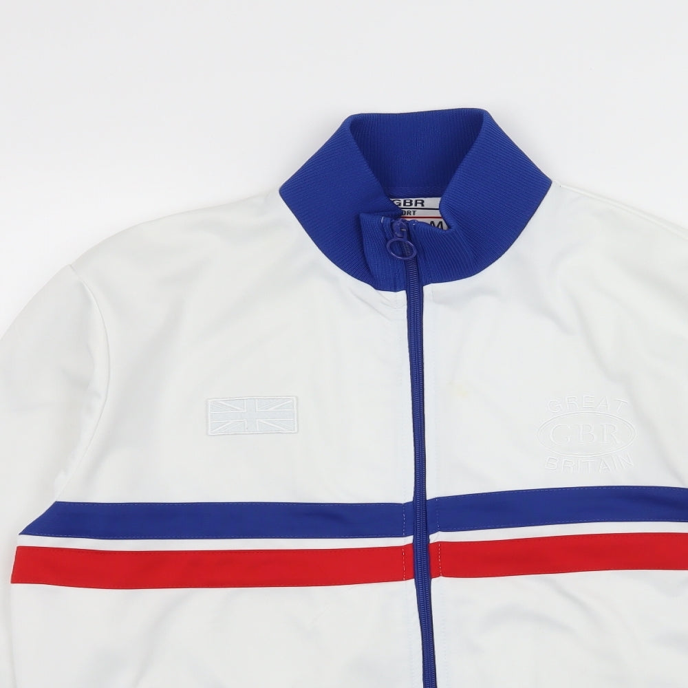 GBR Sport  Mens White  Jersey Pullover Sweatshirt Size M