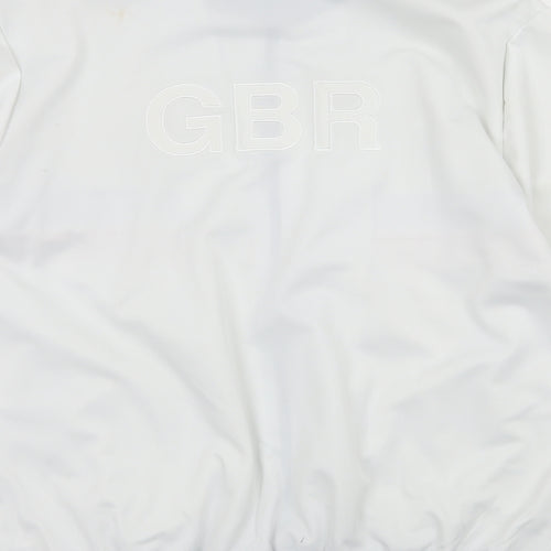 GBR Sport  Mens White  Jersey Pullover Sweatshirt Size M