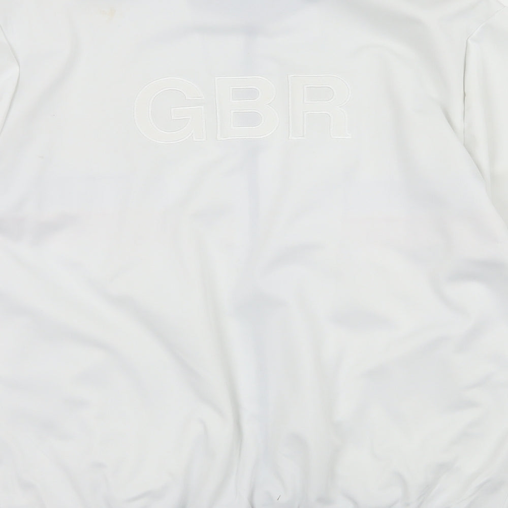 GBR Sport  Mens White  Jersey Pullover Sweatshirt Size M