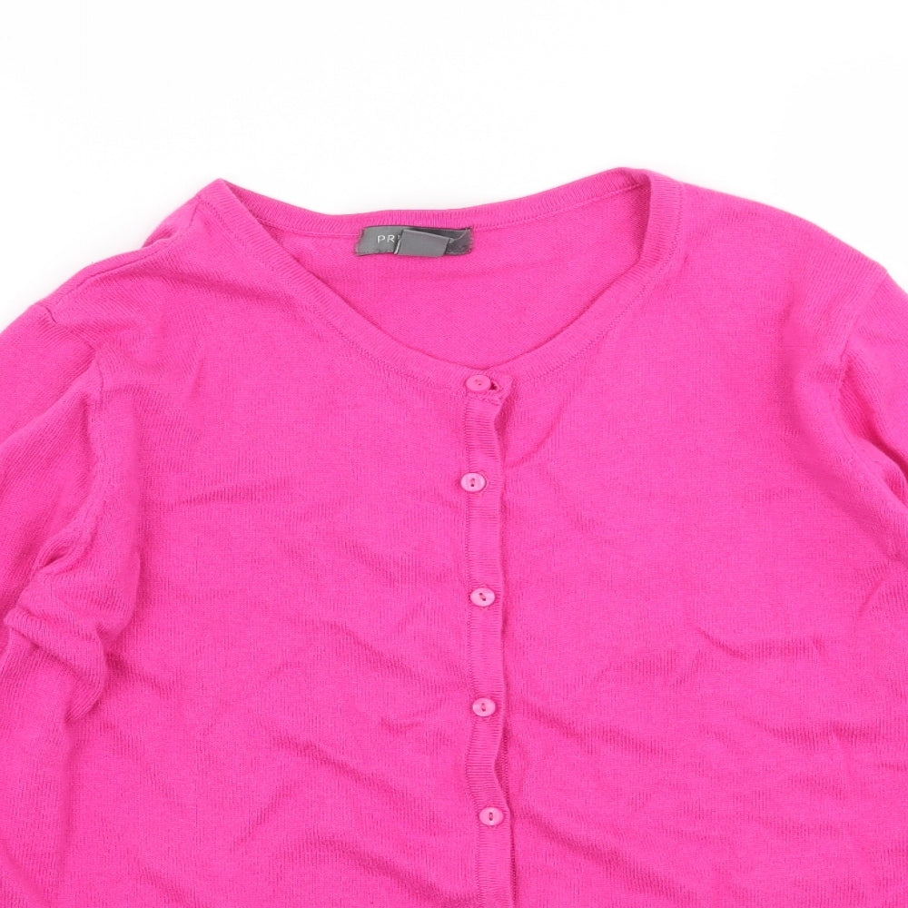 Primark Womens Pink  Knit Cardigan Jumper Size 12