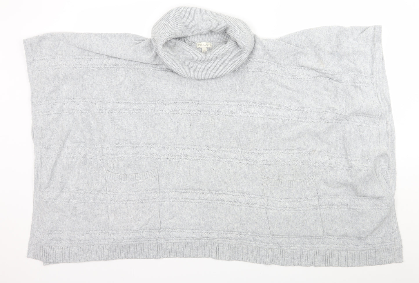 Monsoon Womens Grey  Knit Pullover Jumper Size S