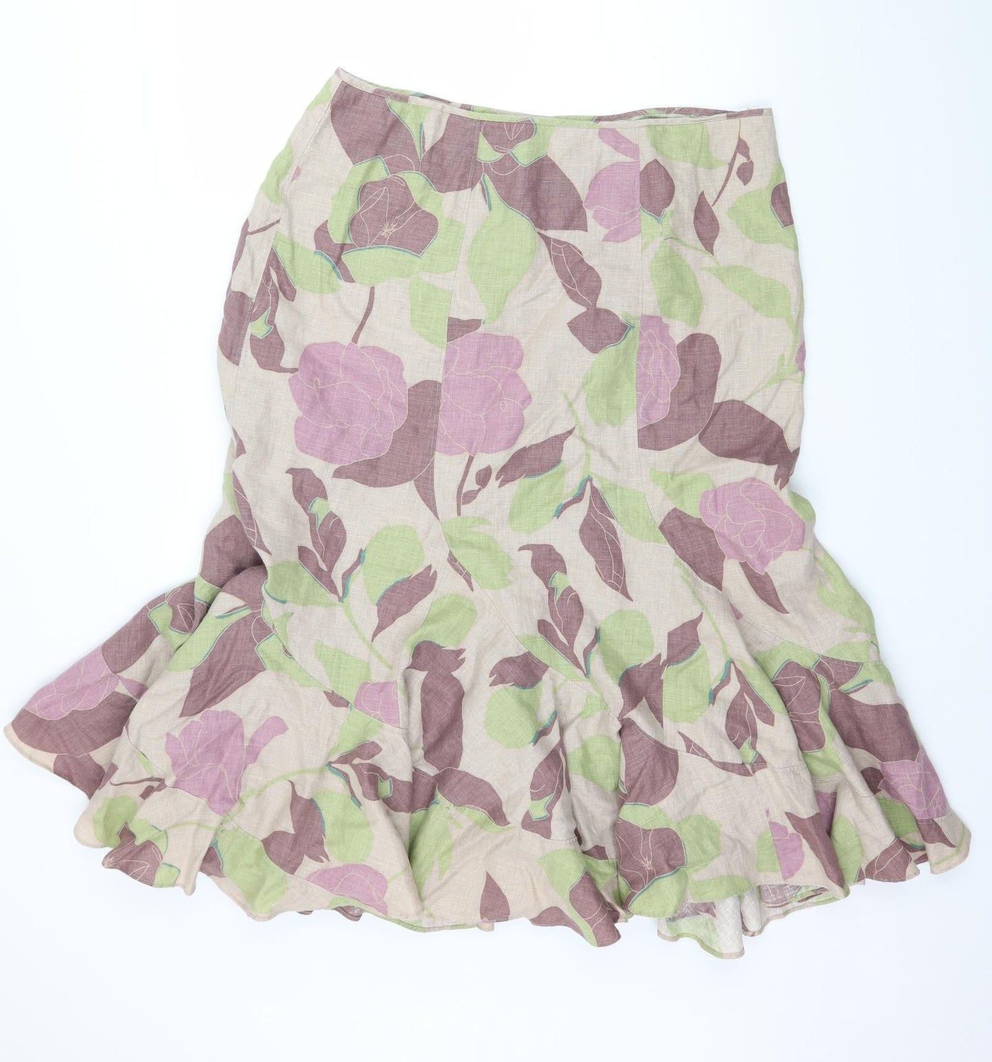 Monsoon Womens Multicoloured Geometric  A-Line Skirt Size 16