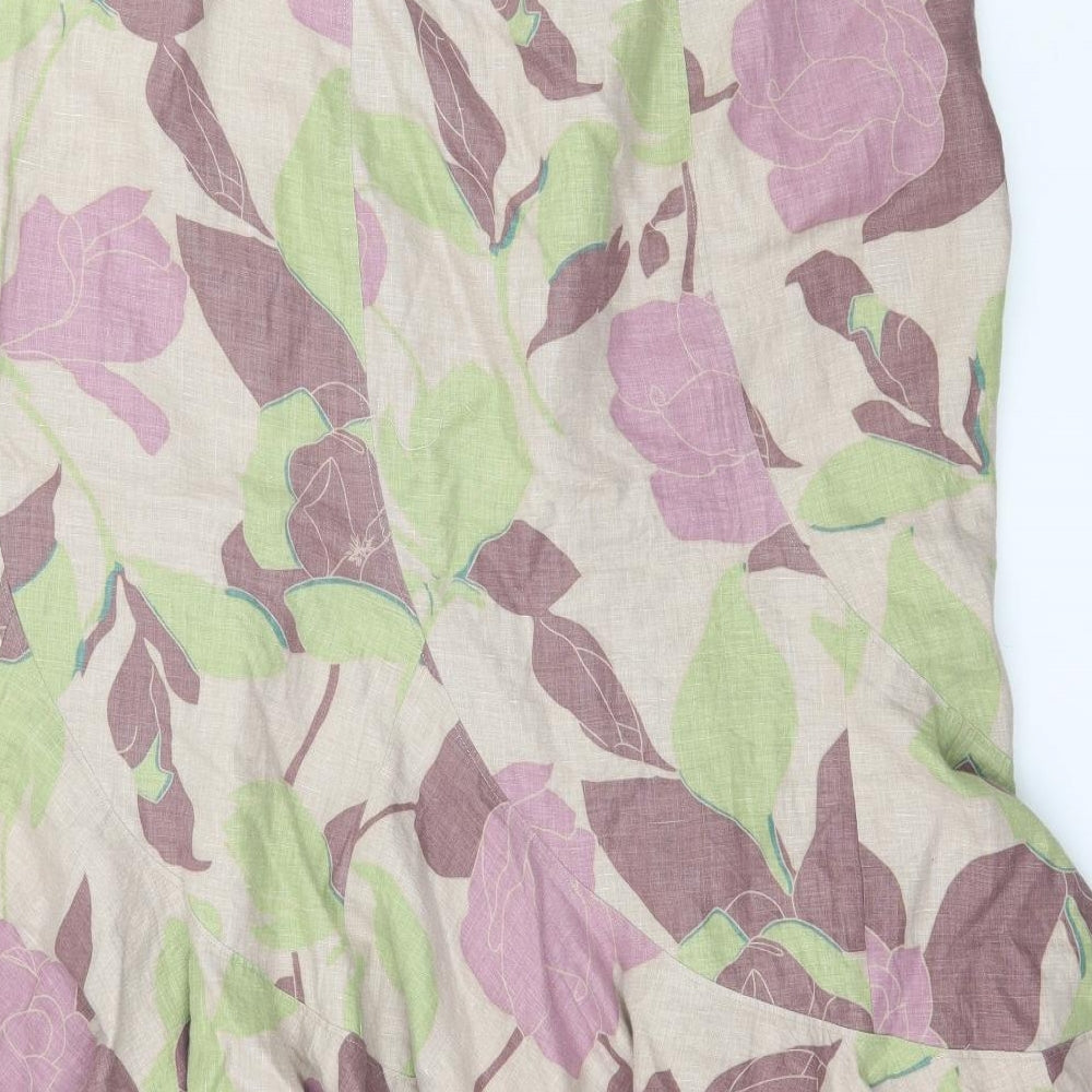 Monsoon Womens Multicoloured Geometric  A-Line Skirt Size 16