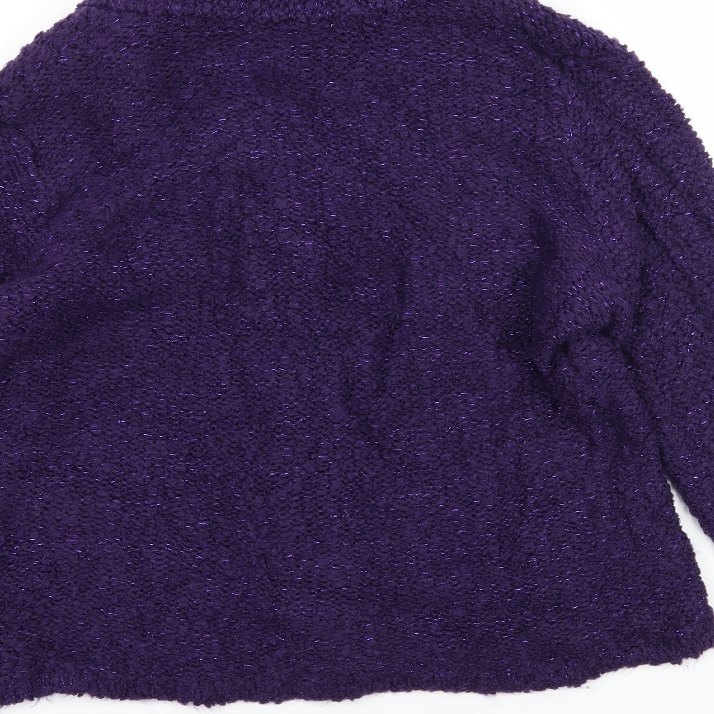EWM Womens Purple  Knit Cardigan Jumper Size 18