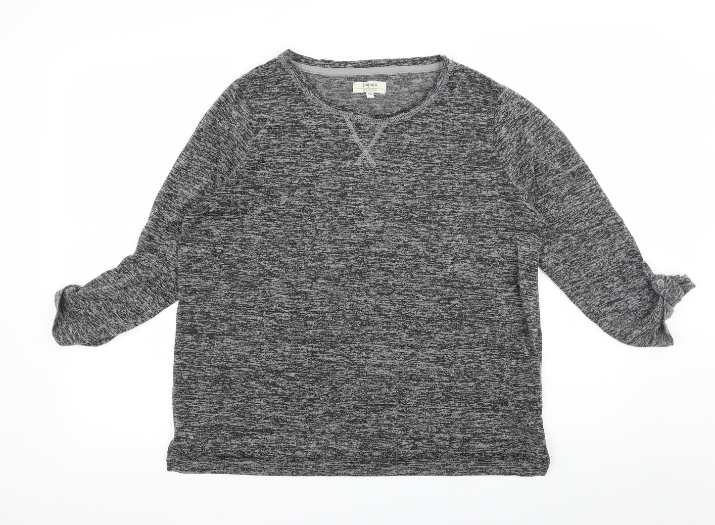 Papaya Womens Grey  Jersey Pullover Jumper Size 14