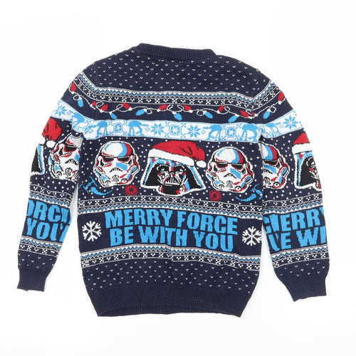 TU Boys Blue  Knit Pullover Jumper Size 6 Years  - Star Wars