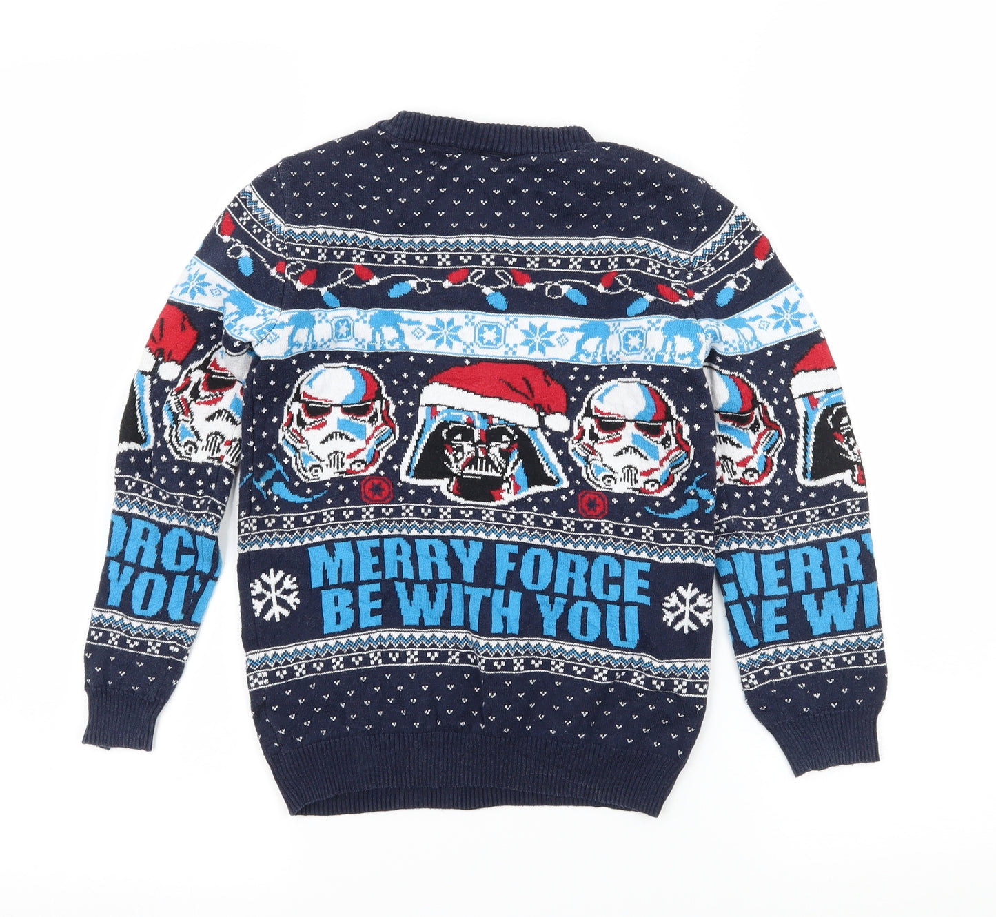 TU Boys Blue  Knit Pullover Jumper Size 6 Years  - Star Wars