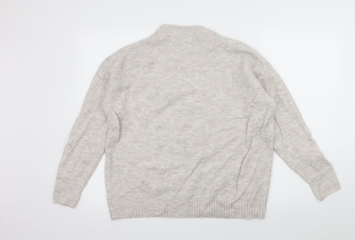 TU Womens Ivory Floral Knit Pullover Jumper Size 18