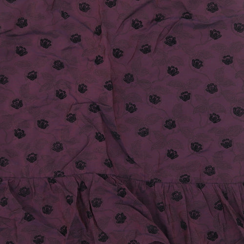 Renaissance Womens Purple Geometric  A-Line Skirt Size 12