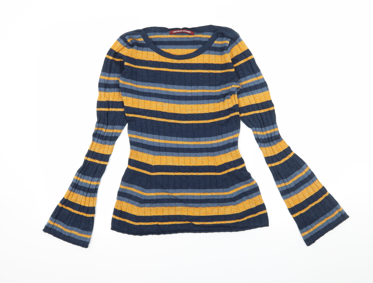 Comptoir des Cotonniers Womens Multicoloured Striped Knit Pullover Jumper Size XS