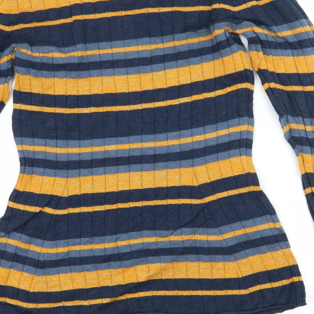 Comptoir des Cotonniers Womens Multicoloured Striped Knit Pullover Jumper Size XS