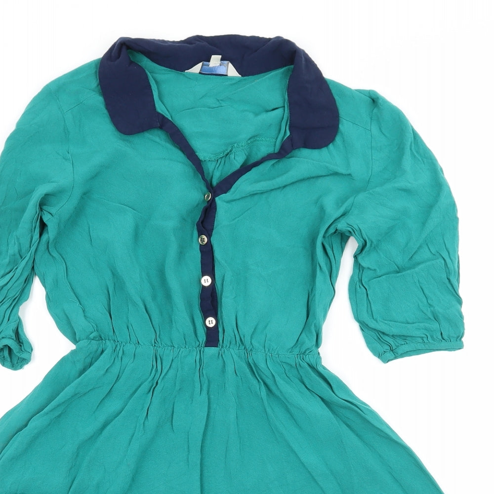 Peacocks Womens Blue   Skater Dress  Size 8
