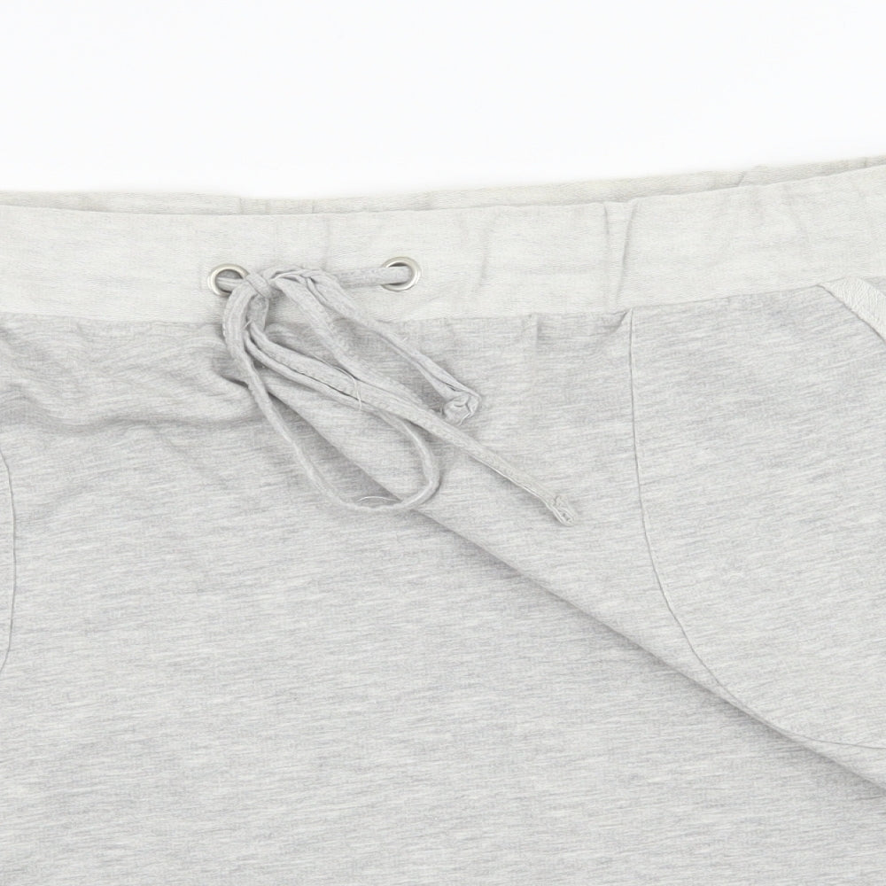 Womens Womens Grey  Jersey Mini Skirt Size XL